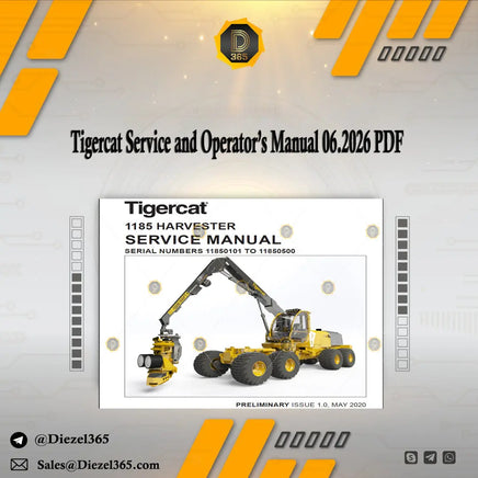 Tigercat Service and Operator’s Manual 06.2026 PDF ⛽ Diezel365