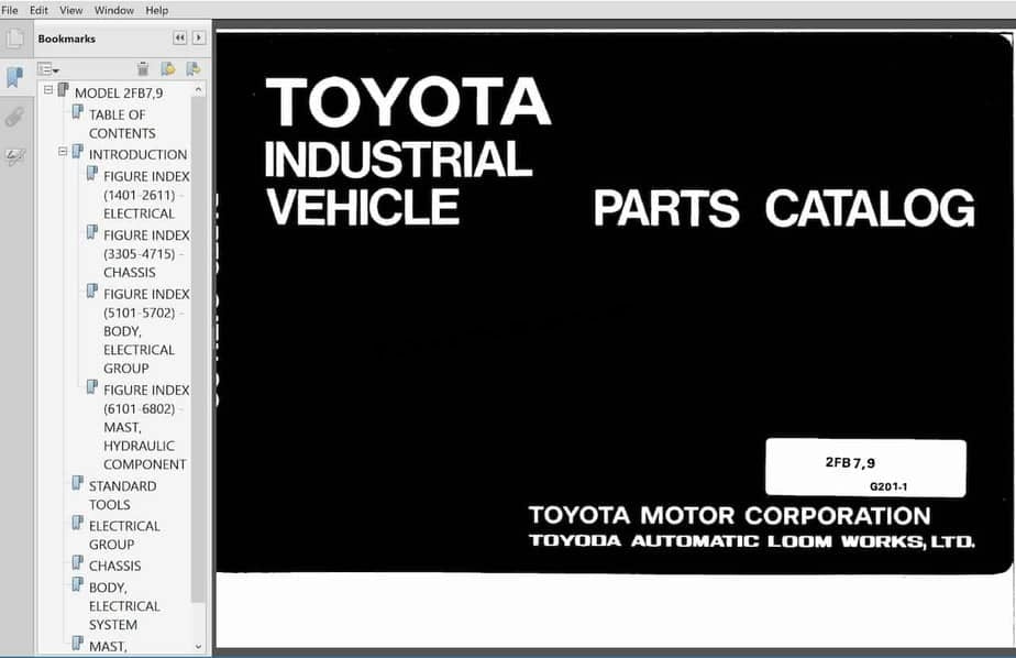 BT & Toyota Forklift Spare Parts and Service Manuals PDF