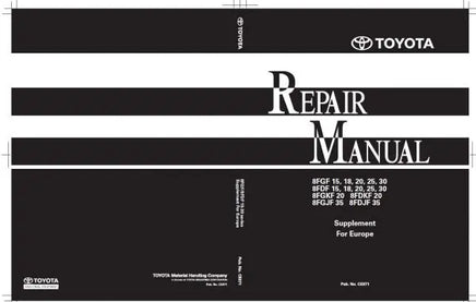 Toyota Forklift Truck Service Manuals PDF – Deutsch German Diezel365
