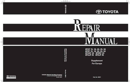 Toyota Forklift Truck Service &amp; Parts Manuals PDF – English Diezel365