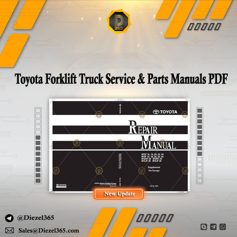 Toyota Forklift Truck Service &amp; Parts Manuals PDF – English