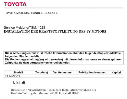 Toyota Forklift Truck Service Manuals PDF – Deutsch German Diezel365