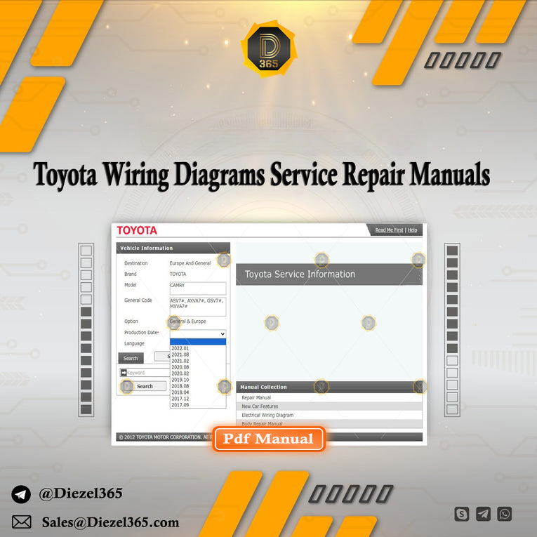 Toyota Wiring Diagrams Service Repair Manual Collection 63.4GB