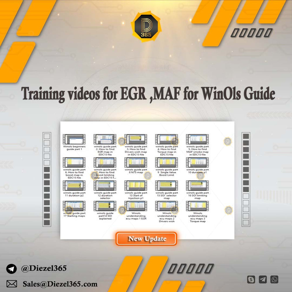 Training videos for EGR ,MAF tuning tutorial for Win.Ols Guide