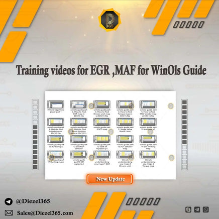Training videos for EGR ,MAF tuning tutorial for Win.Ols Guide Diezel365