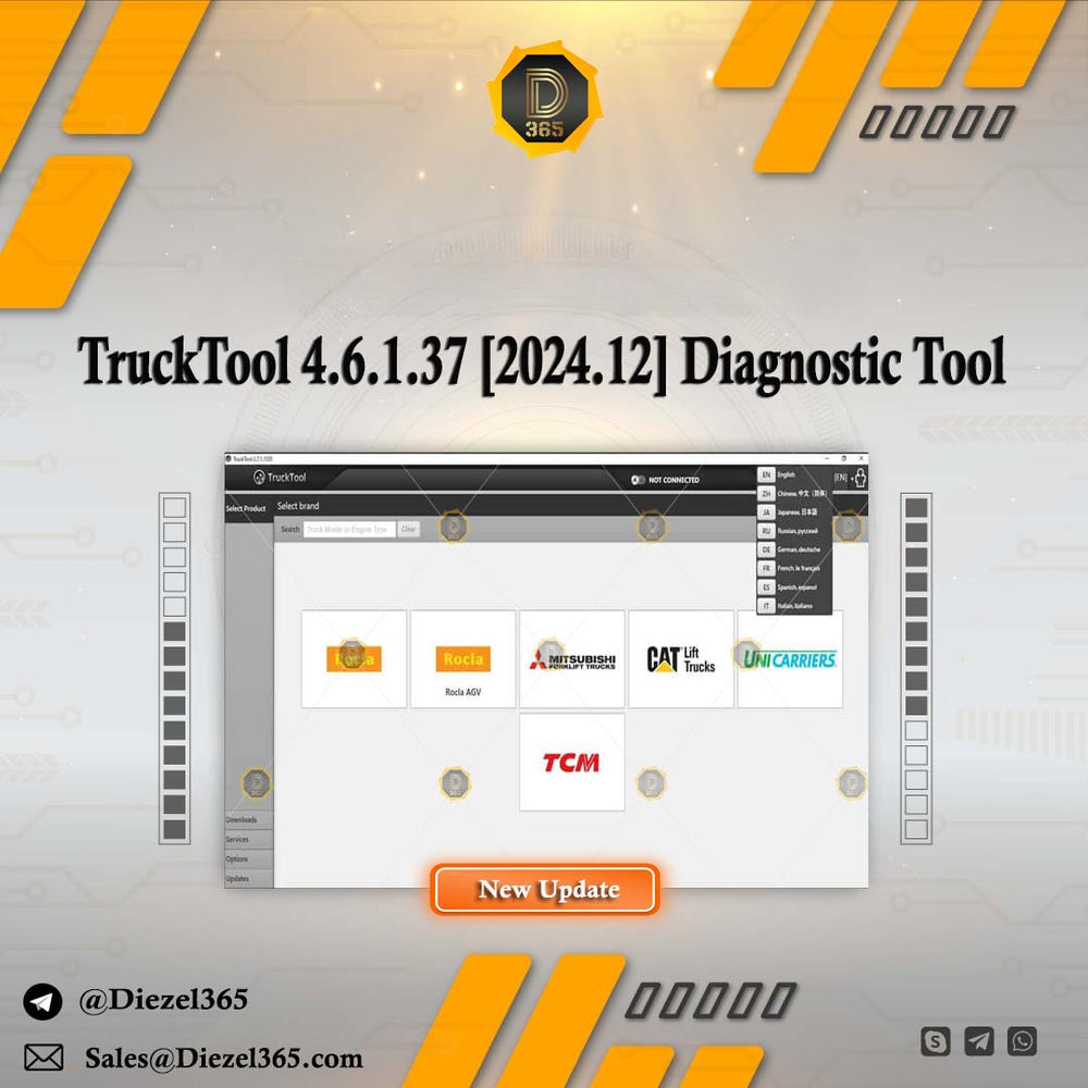 TruckTool 4.6.1.37 [2024.12] Diagnostic Tool for Rocla, Mitsubishi, CAT, Unicarriers, TCM