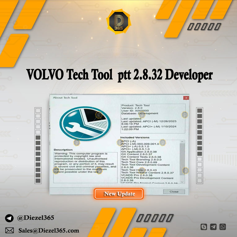 V0LV0 Tech Tool last version ptt 2.8.32 Developer + DevTool + APCI