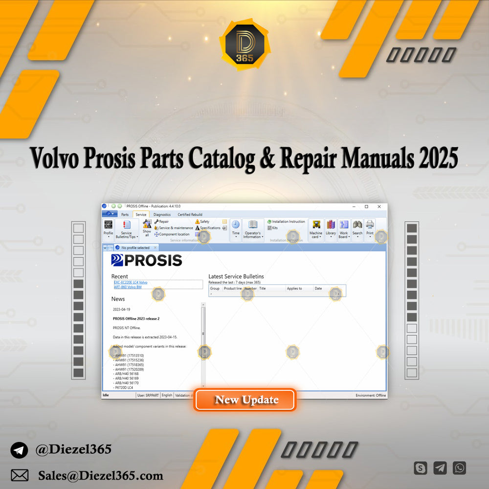 Volvo Prosis Parts Catalog & Repair Manuals 2025