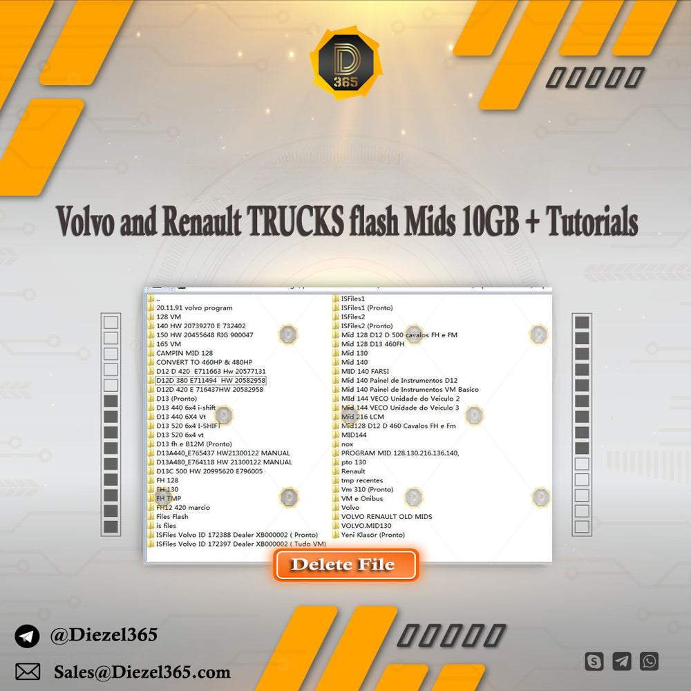 Volvo and Renault TRUCKS flash Mids 10GB + Tutorials