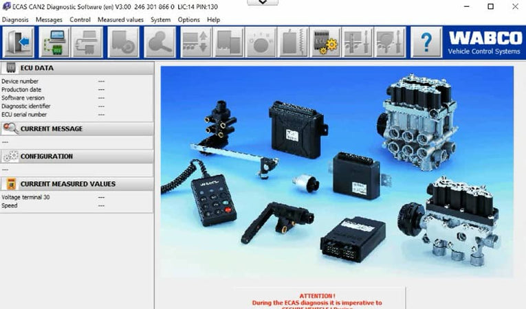 Wabco ToolBox 14.0.2 + ECAS CAN2 v3.00 Diagnostics Software