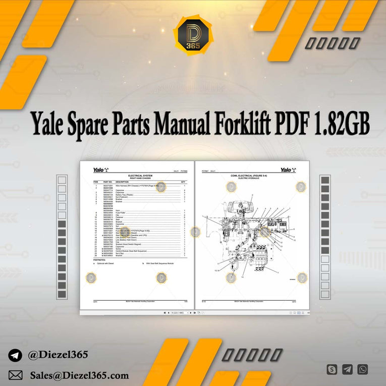 Yale Spare Parts Manual Forklift 1.82GB Collection PDF