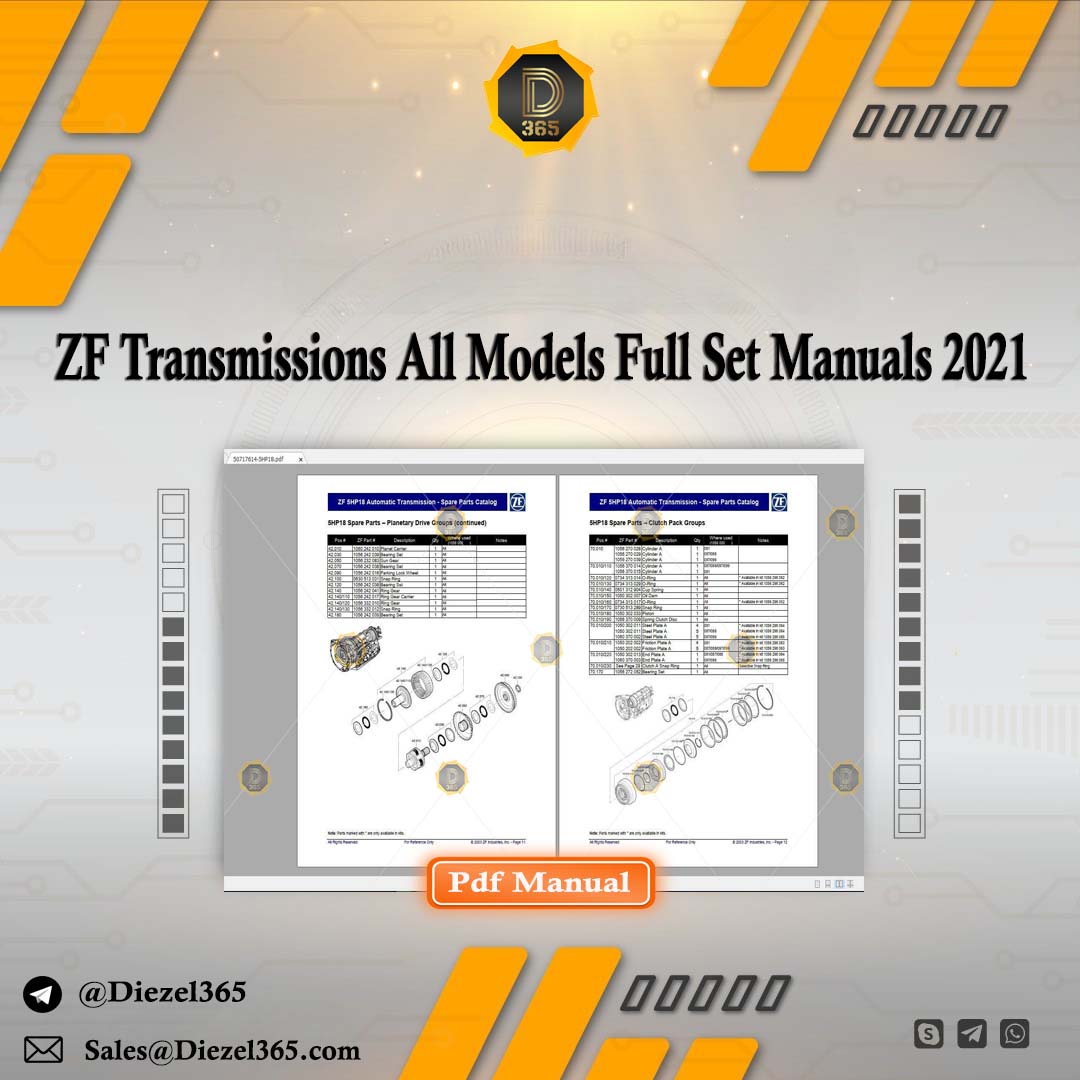 ZF Transmissions All Models Full Set Manuals 2021 – ⛽ Diezel365