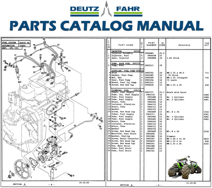 Deutz-Fahr Tractor Parts Manual PDF Diezel365
