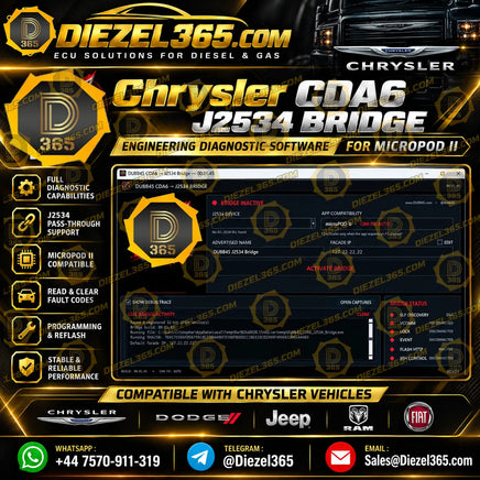 ChrysIer CDA6 - J2534 Bridge Tool ⛽ Diezel365