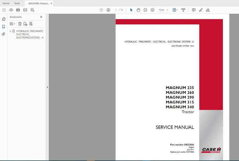 Case IH Agricultural 2019 Full Service Manual