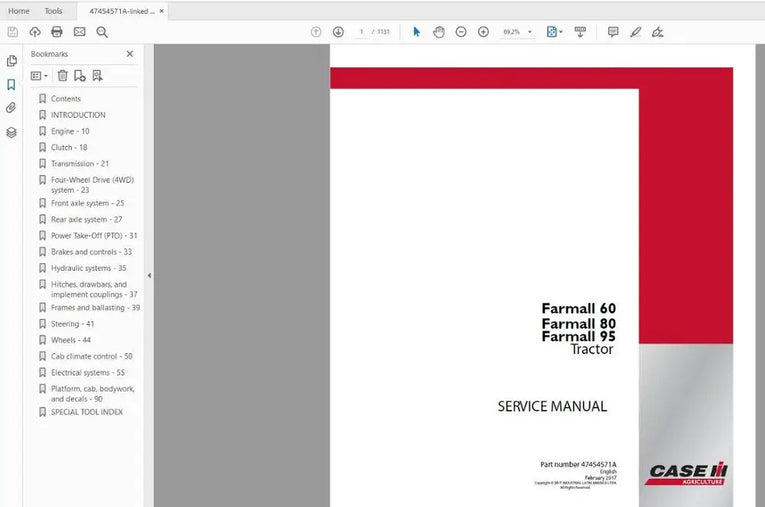 Case IH Agricultural 2019 Full Service Manual