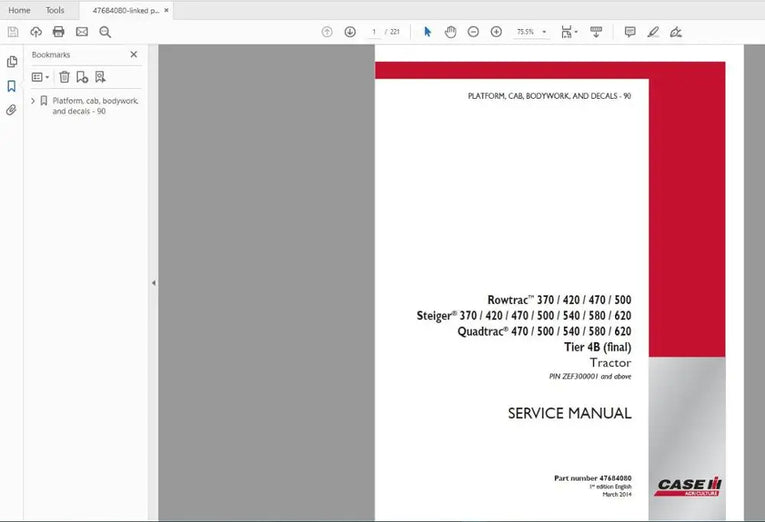 Case IH Agricultural 2019 Full Service Manual