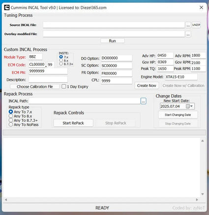 Cummins incal Tool v9.0 - last update Diezel365