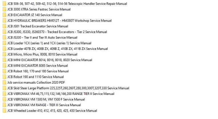 JCB Service Manuals PDF Collections 2024