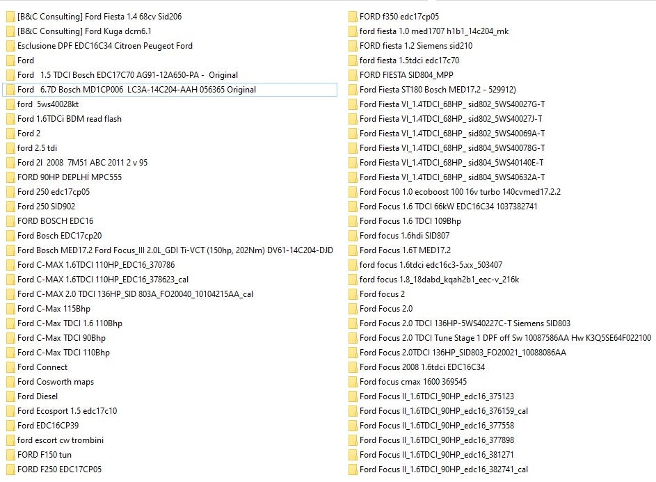 Ford Moded Ecu Files Remapping Stage1,Stage 2...etc