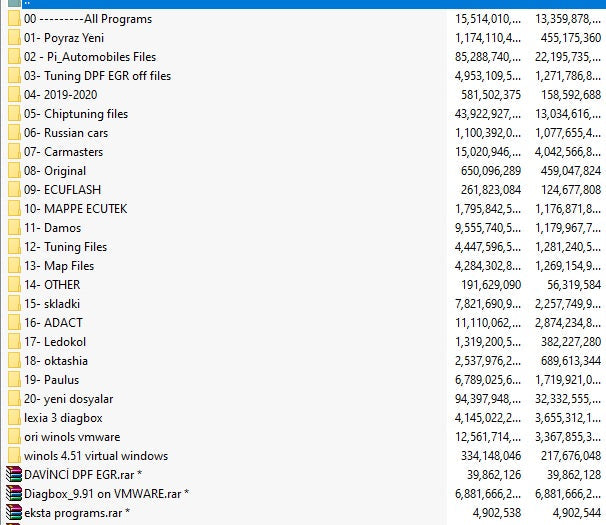 THE LARGEST CARS MOTORCYLES AND TRUCKS 1.5 TB TUNING FILE ARCHIVE