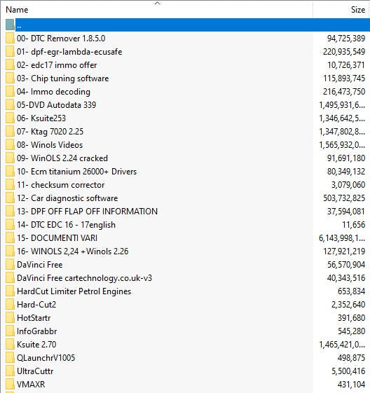 THE LARGEST CARS MOTORCYLES AND TRUCKS 1.5 TB TUNING FILE ARCHIVE