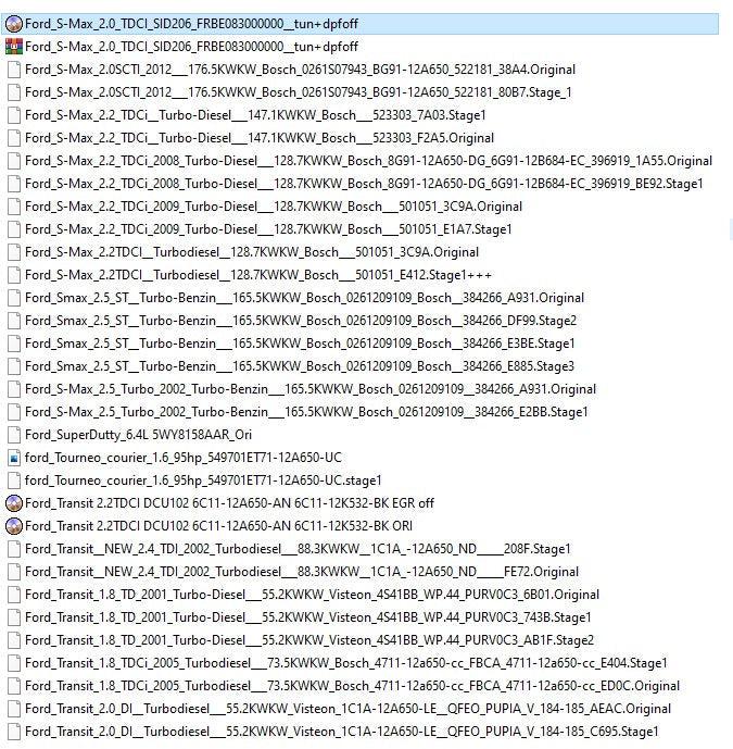 Ford Moded Ecu Files Remapping Stage1,Stage 2...etc