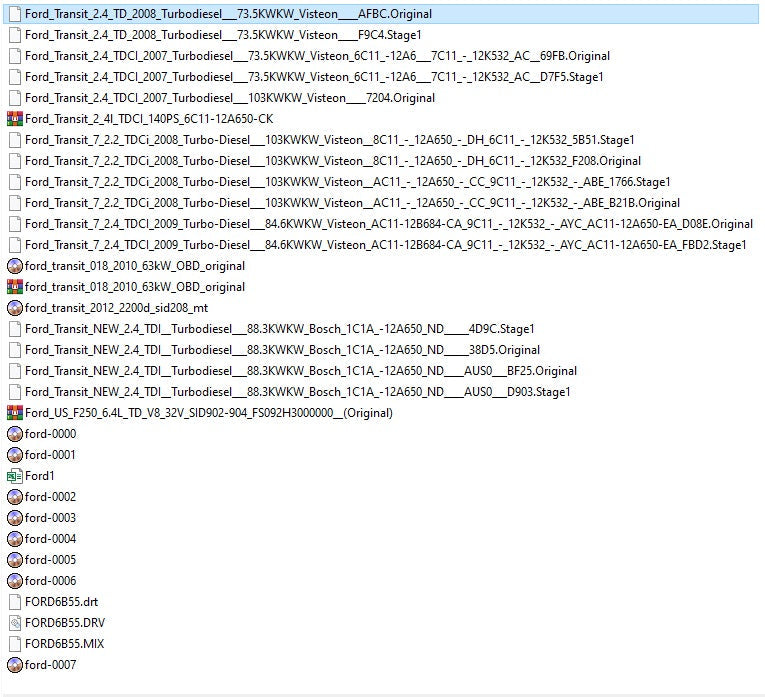 Ford Moded Ecu Files Remapping Stage1,Stage 2...etc