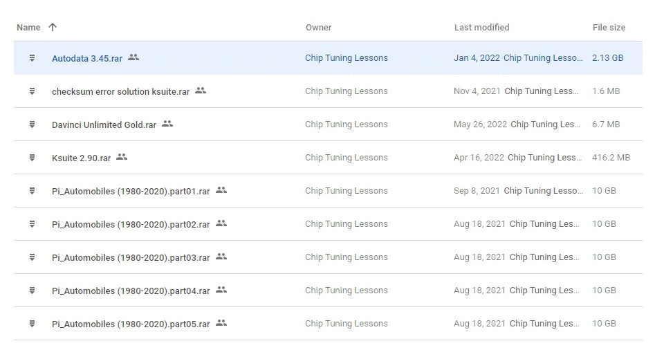 THE LARGEST CARS MOTORCYLES AND TRUCKS 1.5 TB TUNING FILE ARCHIVE