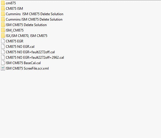 Commins CM870 CM875 CM876 ISM DPF EGR SCR DELETE Files