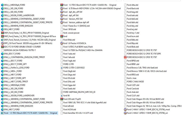 Ford Moded Ecu Files Remapping Stage1,Stage 2...etc