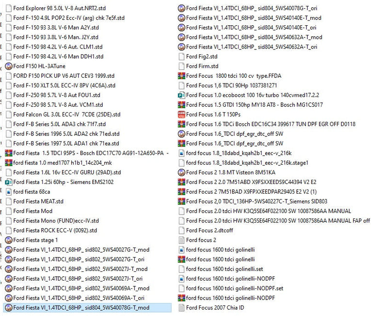 Ford Moded Ecu Files Remapping Stage1,Stage 2...etc