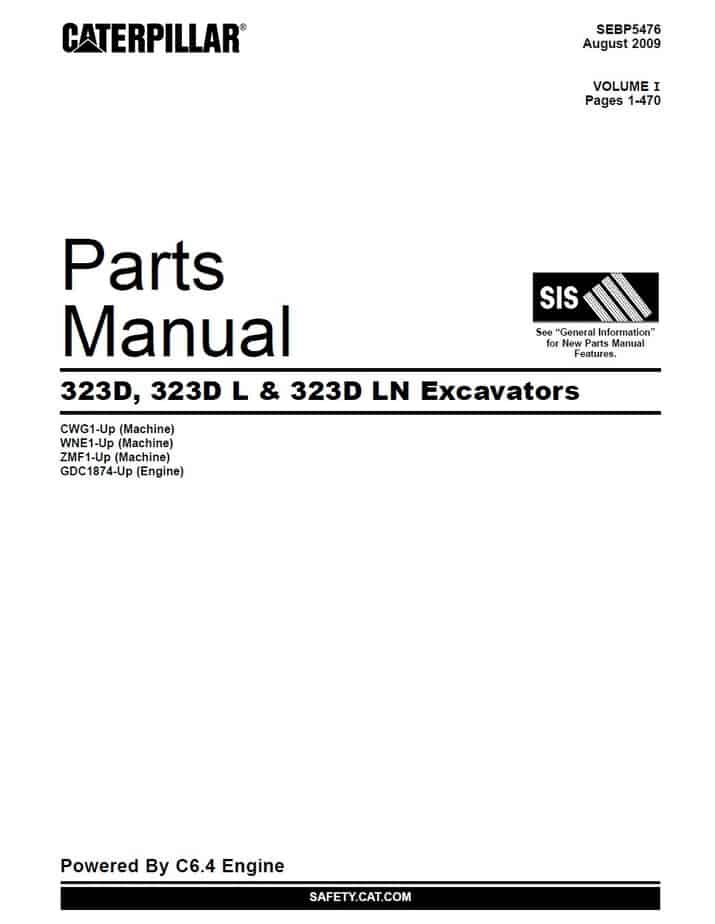 Cat Excavator Parts Manual & Wiring Diagram PDF