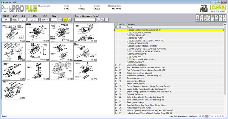 Clark EPC Spare Parts List Parts Pro Plus v541