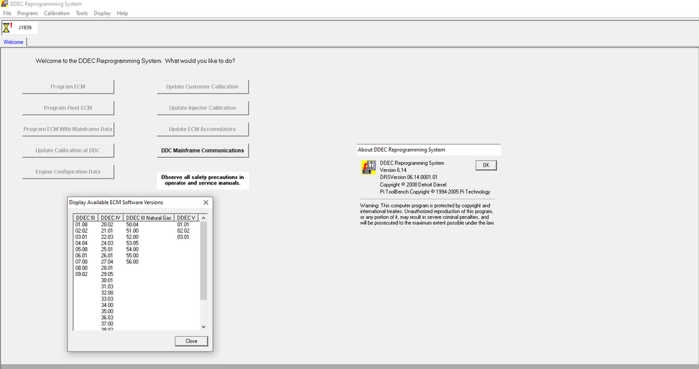 Detroit Diesel Reprograming System DDRS 7.11 + MBE-DDEC (Detroit Diesel Electric Control) Reprogramming System 6.14