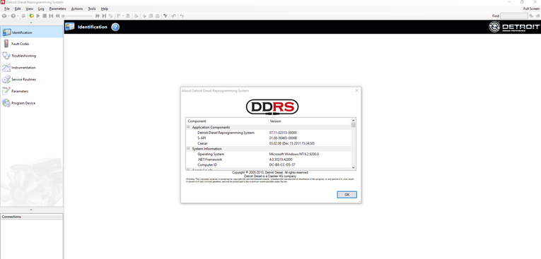 Detroit Diesel Reprograming System DDRS 7.11 + MBE-DDEC (Detroit Diesel Electric Control) Reprogramming System 6.14