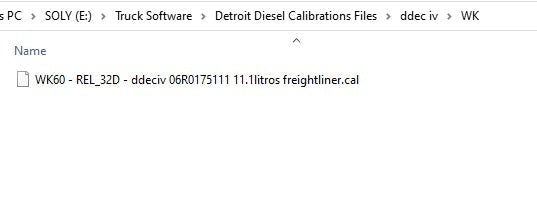 Detroit Diesel Calibrations Files Package