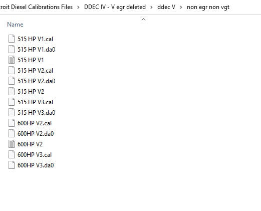 Detroit Diesel Calibrations Files Package