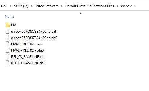 Detroit Diesel Calibrations Files Package