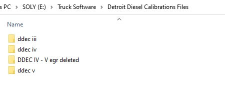 Detroit Diesel Calibrations Files Package