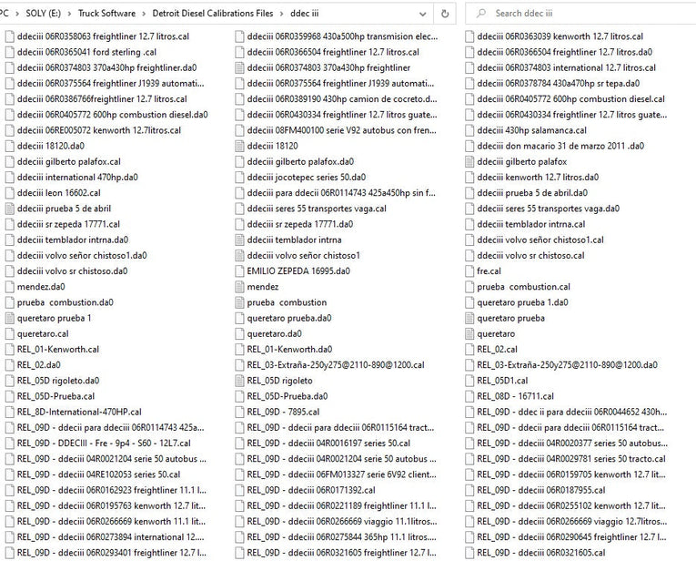 Detroit Diesel Calibrations Files Package