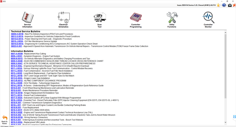 Isuzu US-IDSS Diagnostic Service System update 07.2023