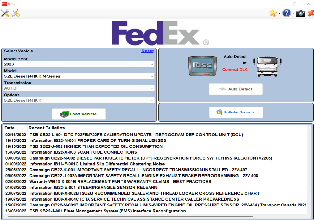 Isuzu US-IDSS Diagnostic Service System update 07.2023