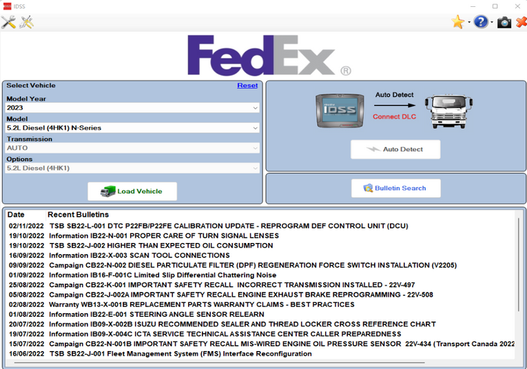 Isuzu US-IDSS Diagnostic Service System update 07.2023