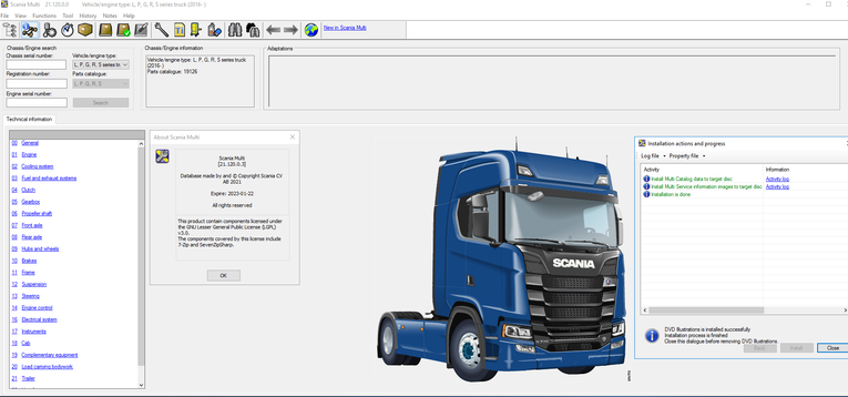 Scania Multi Service Information & Spare Parts Catalog 05.2023