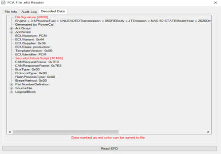 CHRYSLER EFD FCA TO BIN CONVERTER Extract – decode FCA .efd files Diezel365