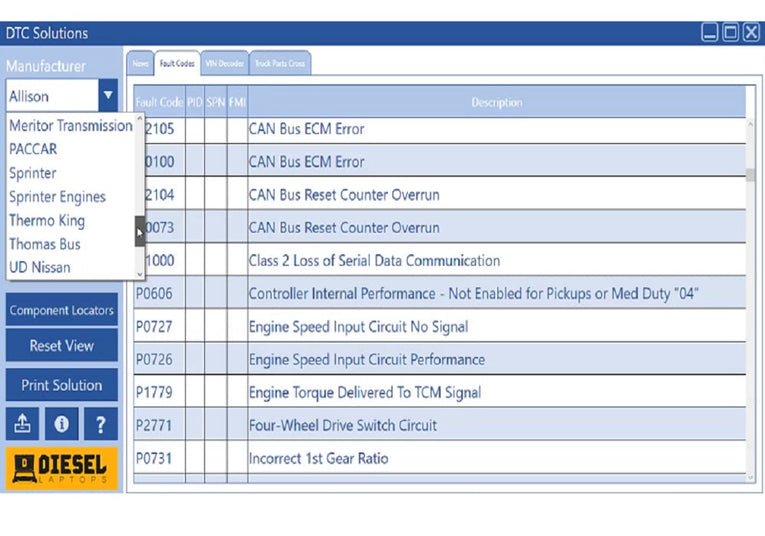 DTC SOLUTIONS TRUCK WITH WIRING DIAGRAMS