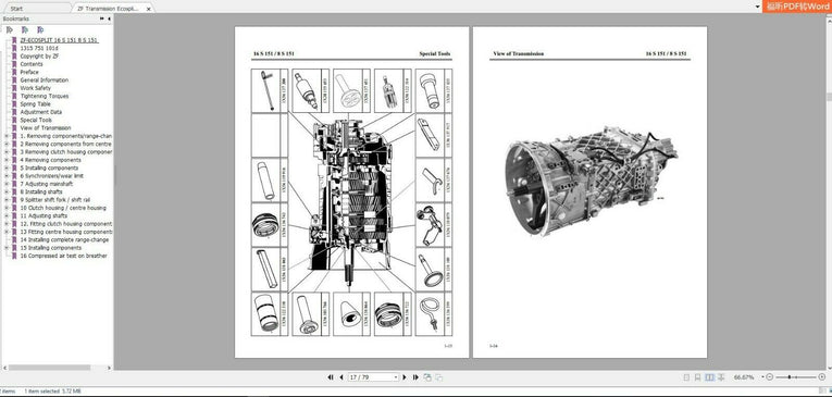 ZF Transmissions All Models Full Set Manuals 2021