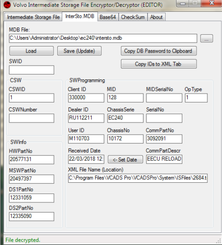 Volvo Excavator EC240B MID 128 - 20577131 - Construction Equipment Flash File - 808TRUCK